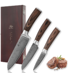 Wakoli EDIB 3-Piece Damascus Kitchen Knife Set