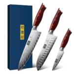 HOSHANHO 3 Pieces Damascus Kitchen Knife Set