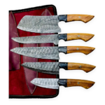 MDM Handmade Damascus Steel Kitchen Knife Set