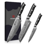 KEEMAKE Damascus Kitchen Knife Set 3 PCS