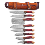129-8 Stainless Steel Damascus Knife Set 8 pcs